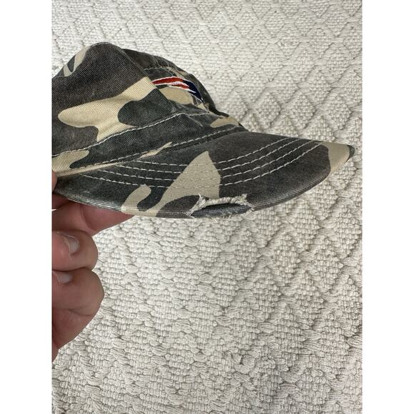 New England Patriots Camo Cadet Cap Distressed Otto Collection - Picture 4 of 6